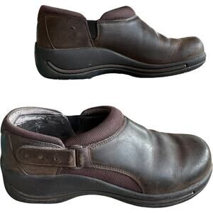 Dansko Professional Clogs Sz 41 Brown Leather Nursing Minimalist Comfort Shoes